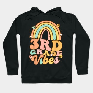 Back To School Third Grade Student Teacher rainbow Hoodie